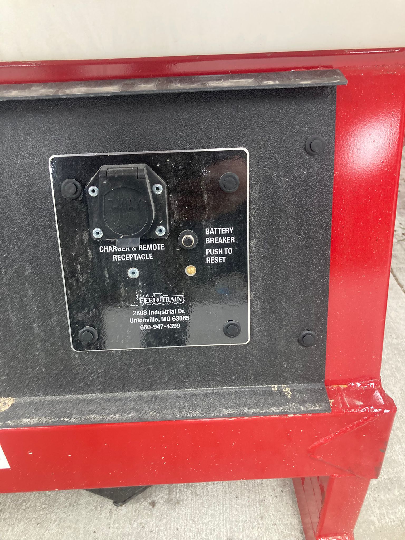 Feed Train Static Feeder control panel detail